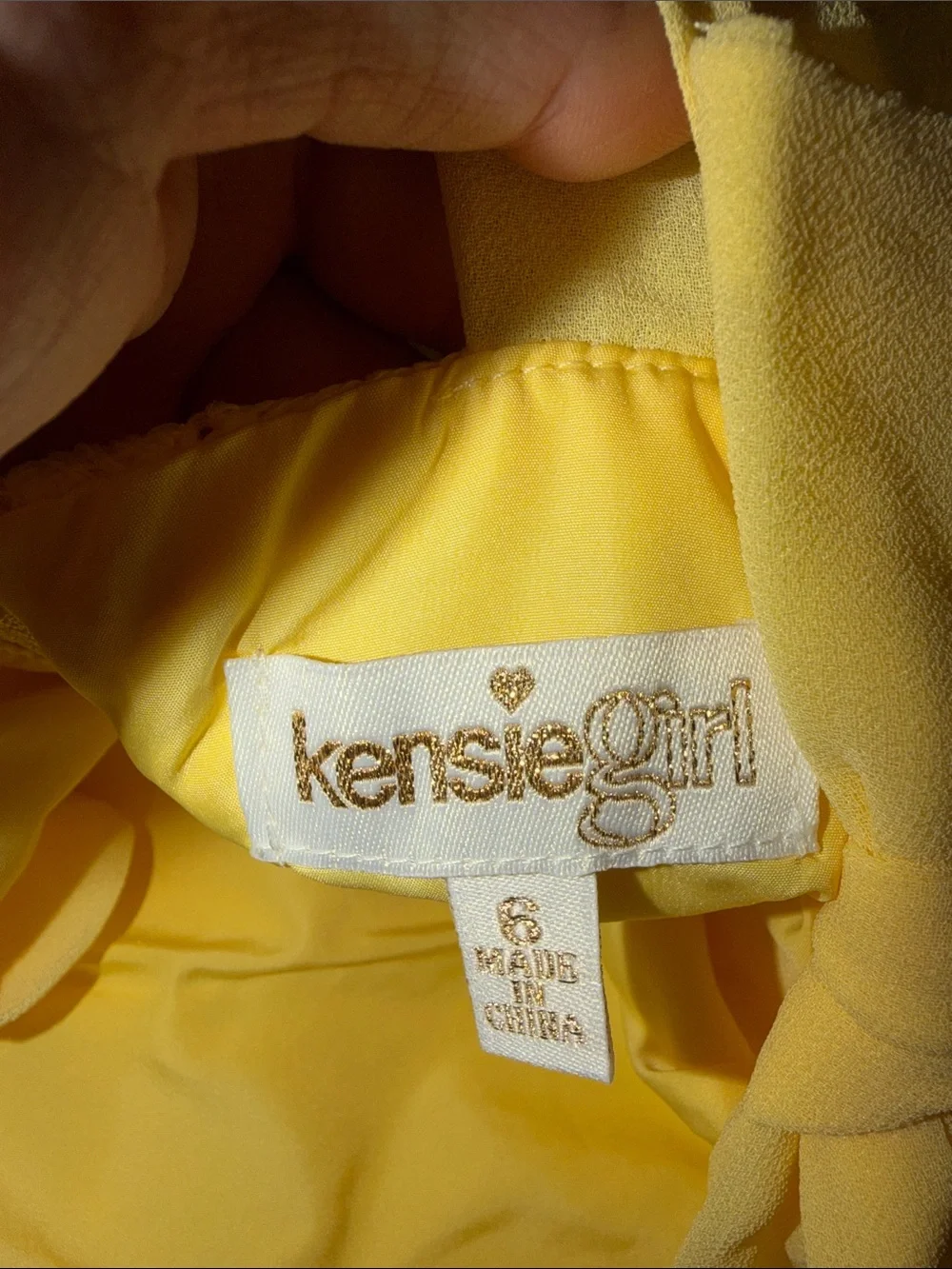 Kensie Girl Yellow Floral Lace Party Dress
